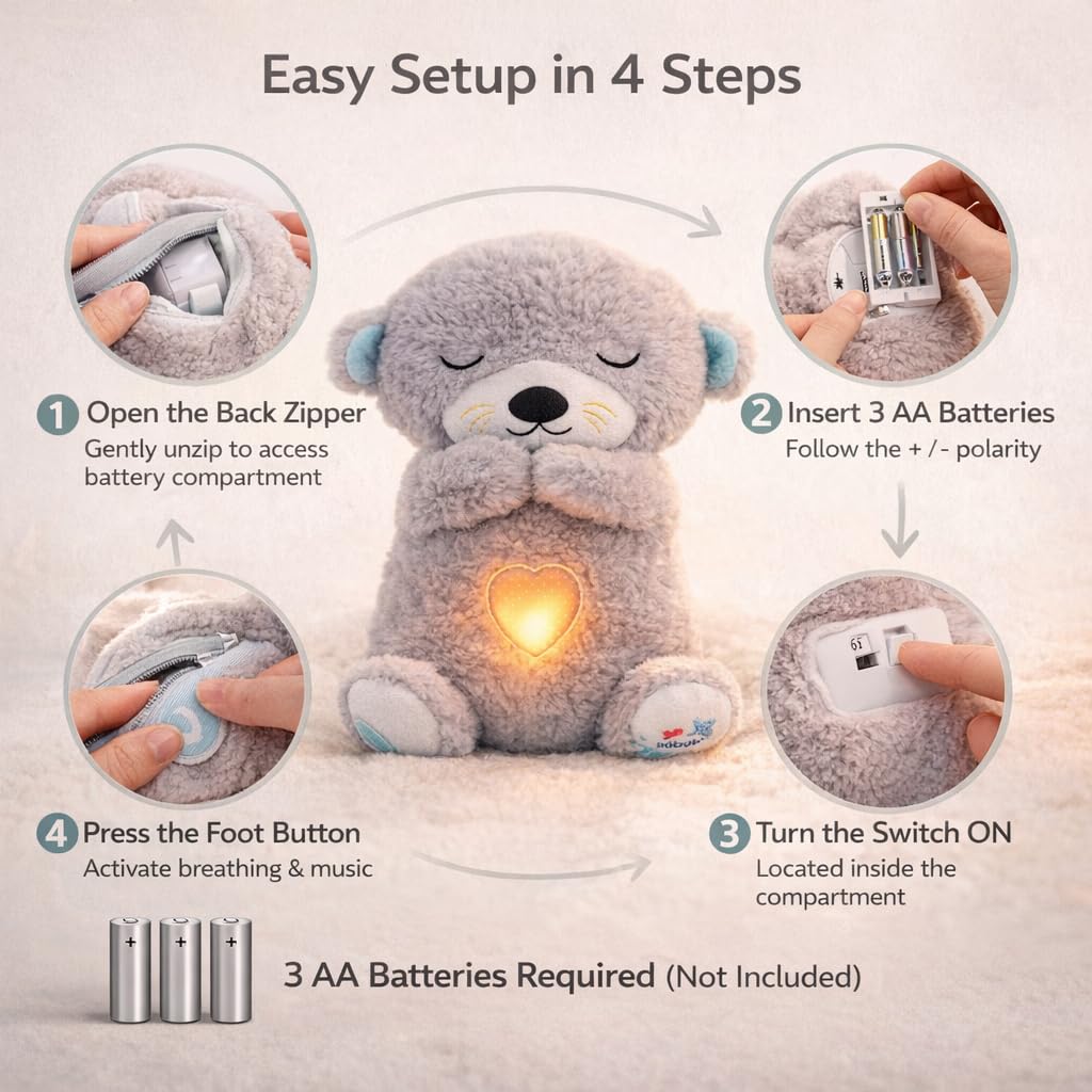Breathing Teddy Bear Plush